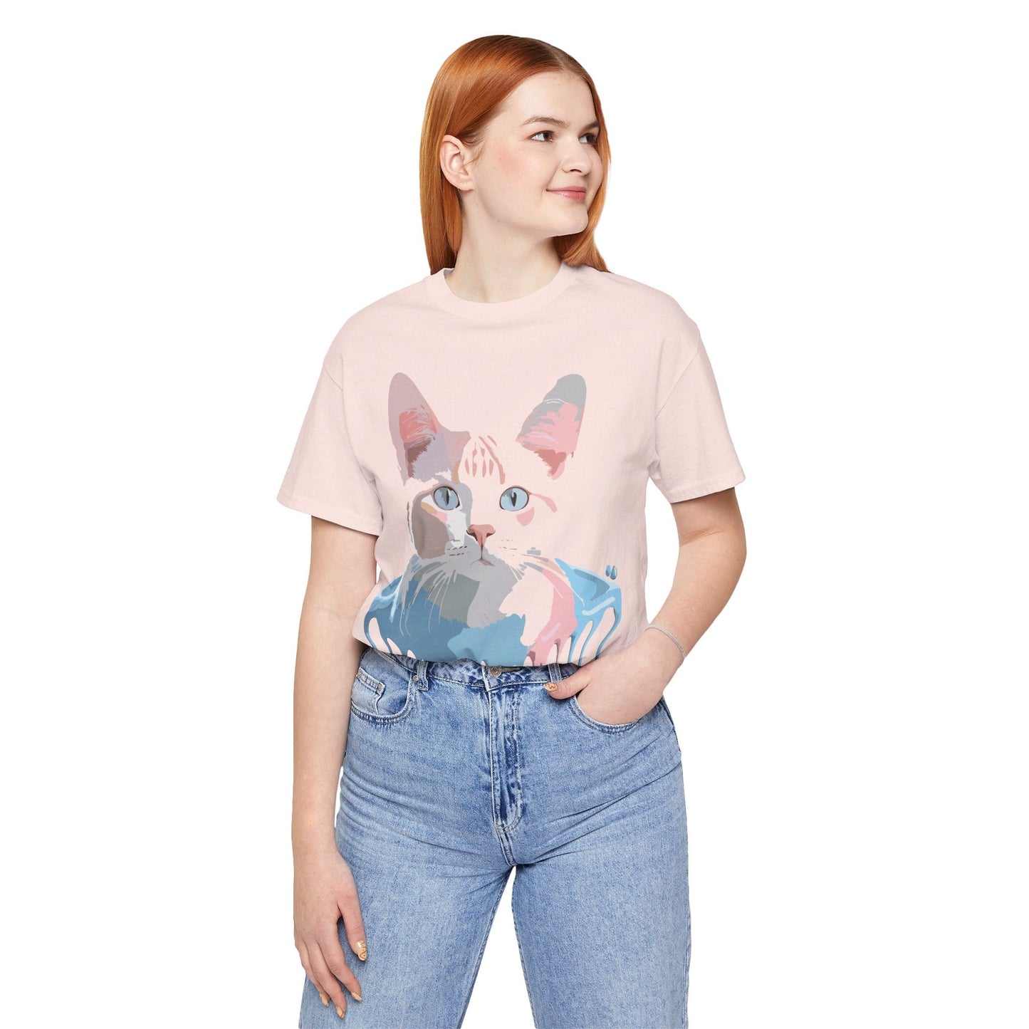 Adelpha Cat Graphic T Shirt Unisex Short Sleeve Vintage Artwork Tee