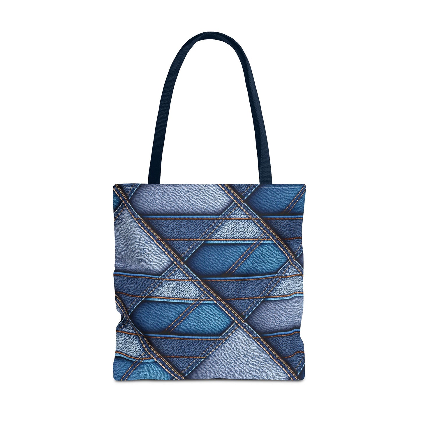 Denim Fabric Imitation Print Unisex Canvas Bag Poly Spun 3 Sizes Tote Bag 100