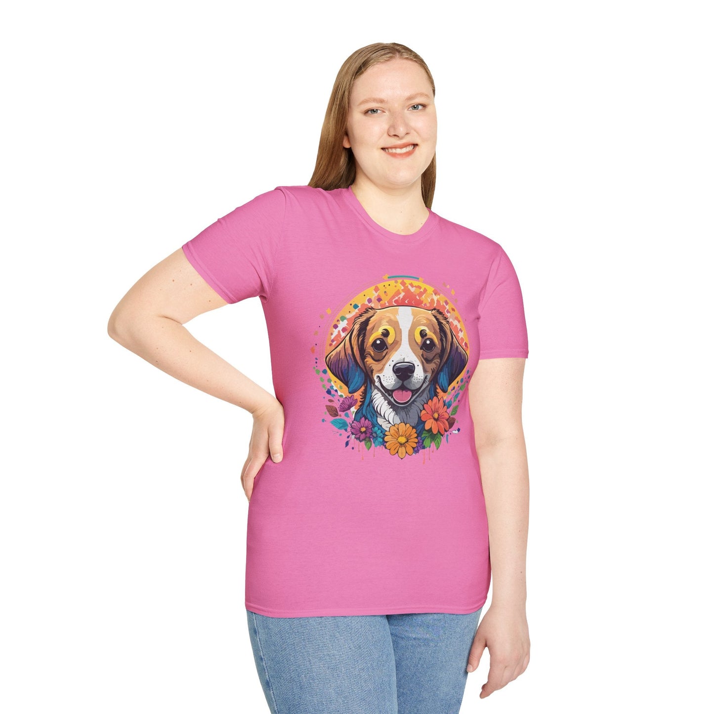 Dog Shirt Unisex Animal Tee Gildan 64000 Softstyle Ring Spun Cotton