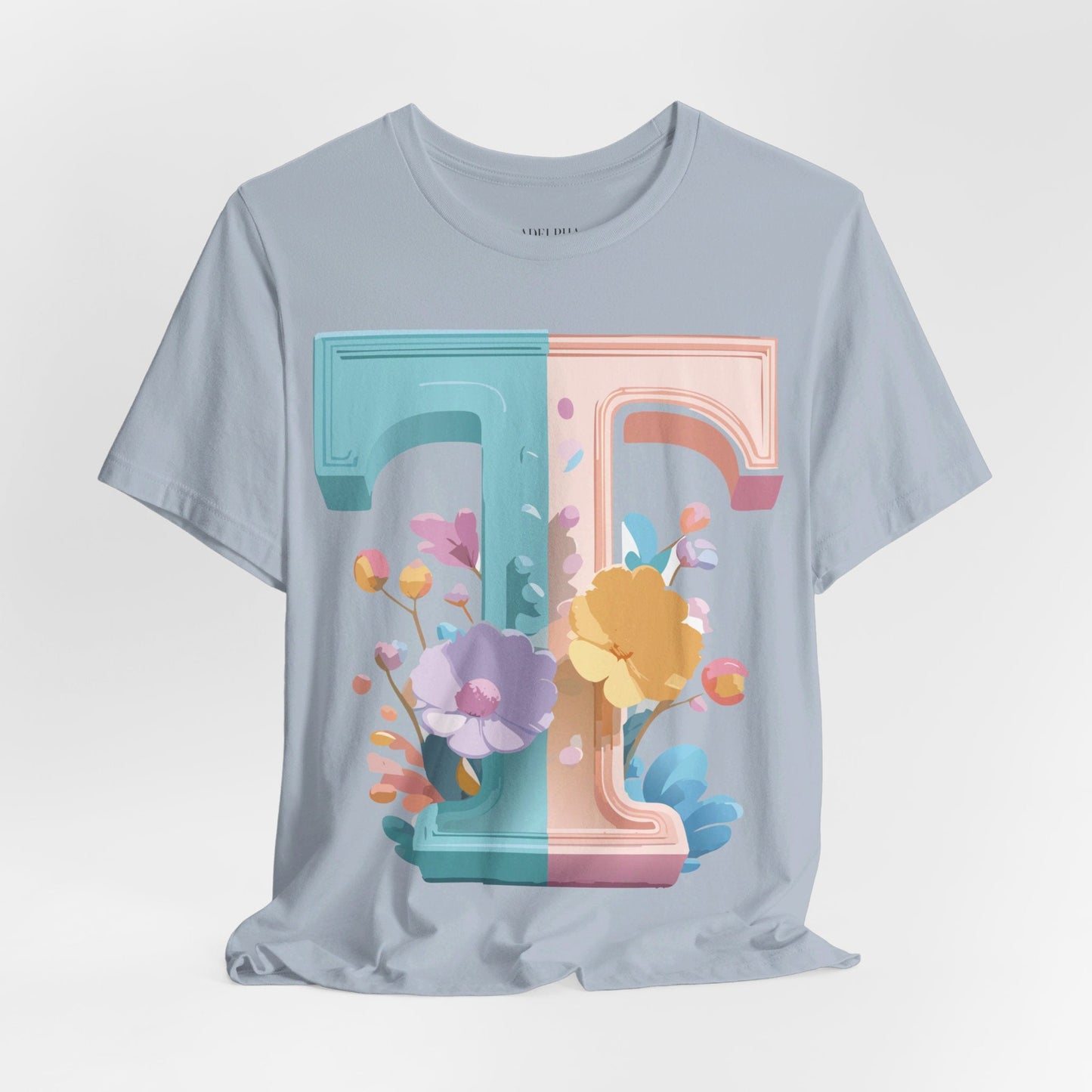 Adelpha Graphic Tee Unisex Short Sleeve Letter Shirt Featuring Vintage Inspired Artwork