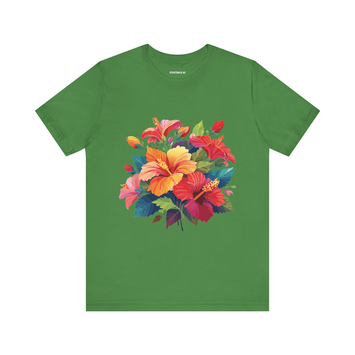 Floral Graphic Unisex Cotton Bella+Canvas Tee with Flowers Design ab7