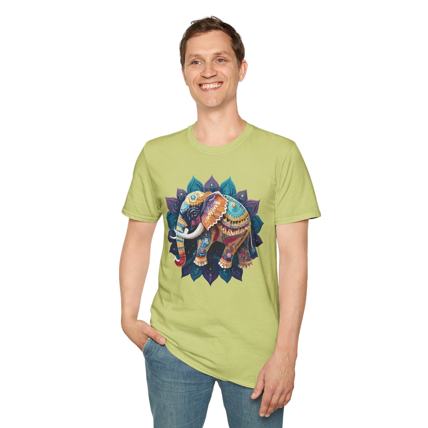 Elephant T Shirt Unisex Softstyle Cotton Tee Gildan 64000 Comfortable Everyday Wear