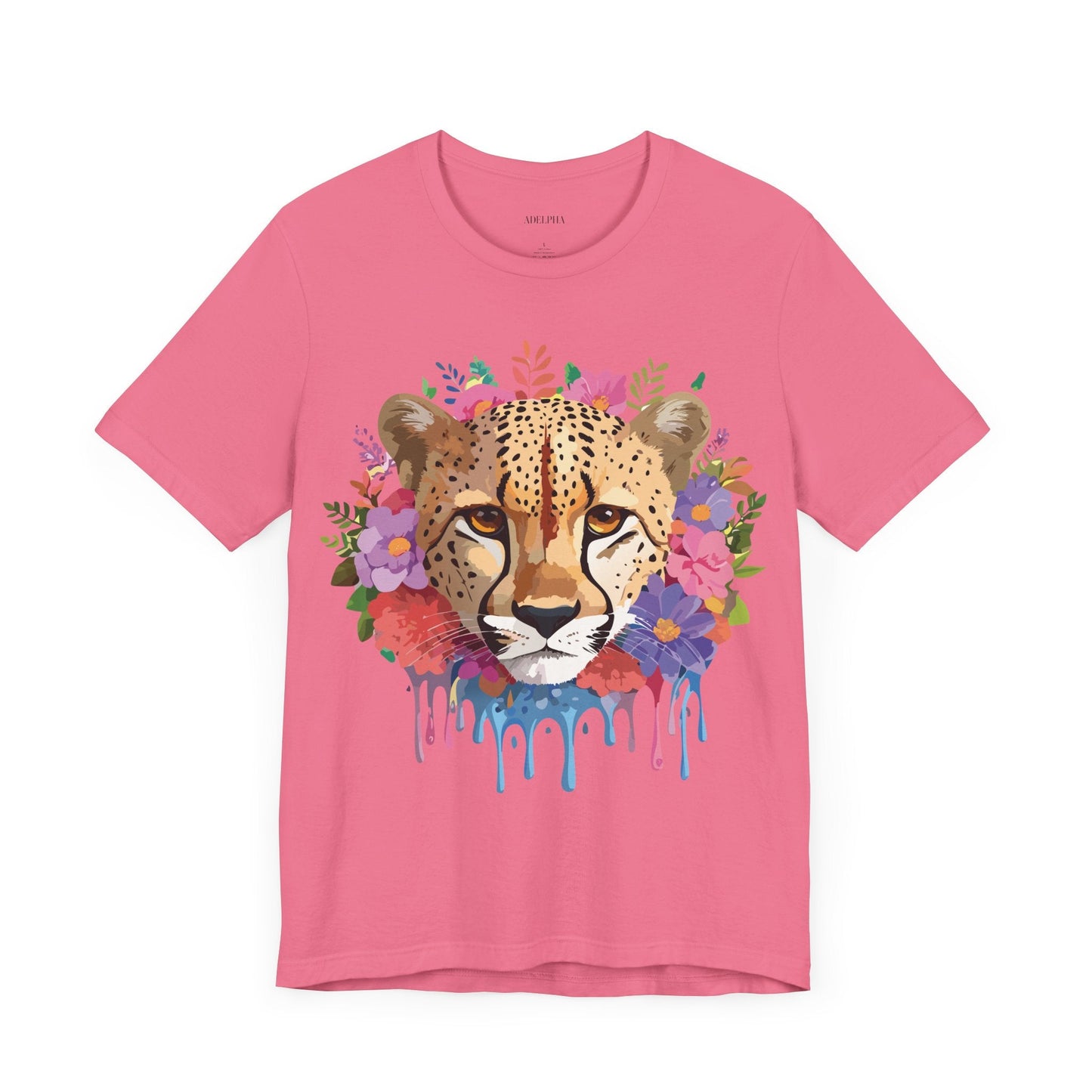 Adelpha Cheetah Graphic Tee Unisex Short Sleeve Art Shirt Original Artwork