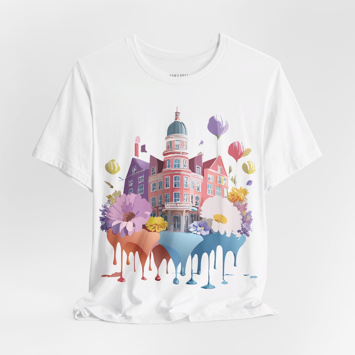 Unisex Graphic T With Artwork Vintage Amsterdam Design Short Sleeve