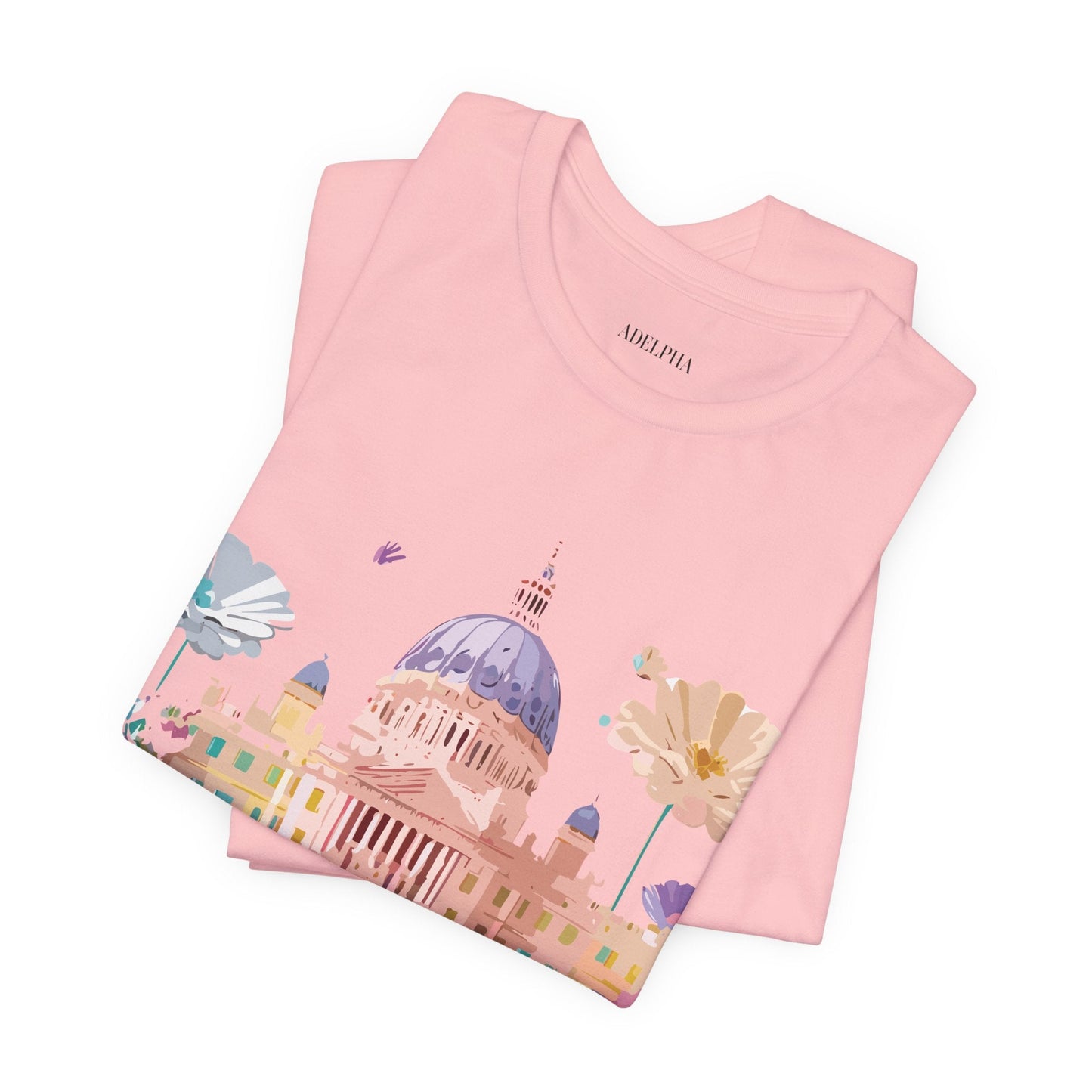 Madrid Tourist Shirt Unisex Graphic Tee With Vintage Adelpha Art Design Short Sleeve