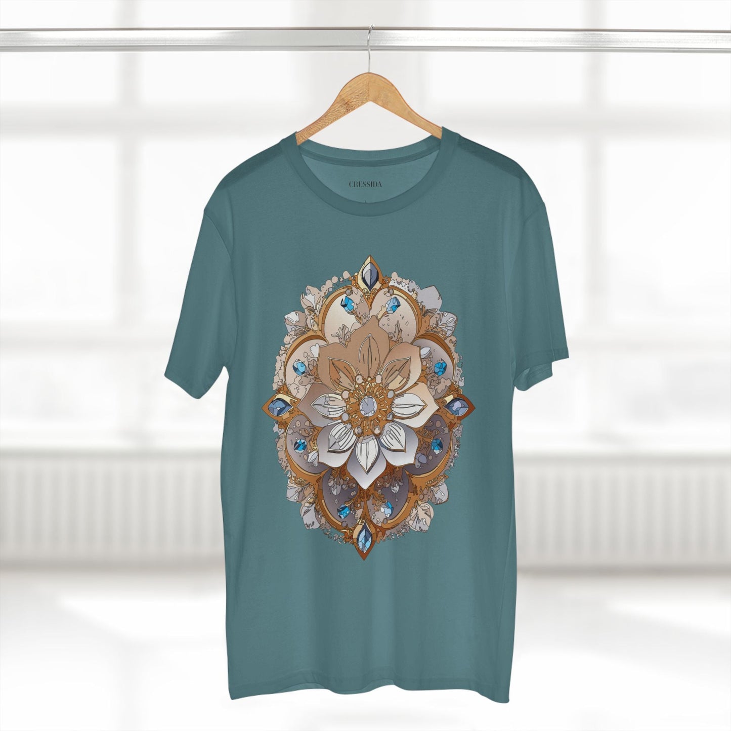 Floral Graphic T-Shirt Unisex 100 Cotton Art Design with Antique Flowers Tee 20