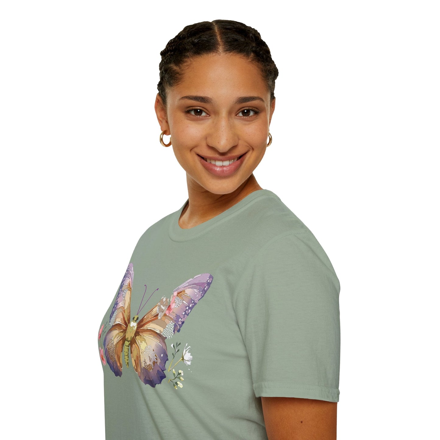 Monarch Butterfly Shirt Unisex Short Sleeve Tee Gildan Softstyle 64000 100 Percent Ring Spun Cotton