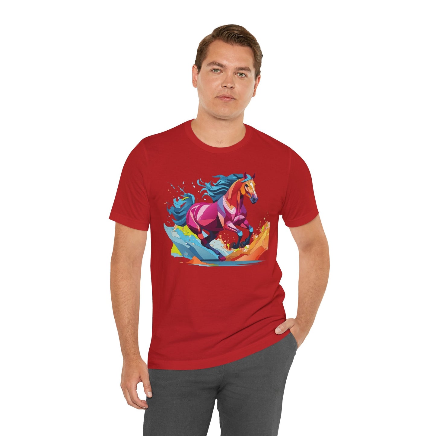 Unisex Animal Tee Shirt With Wild Animals Art Design Short Sleeve Casual Wear Everyday