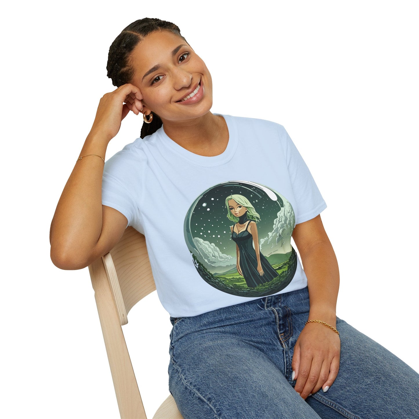 Womens Graphic T Shirt Art Design Tee Ladies Short Sleeve Softstyle 64000 Cotton Ring Spun