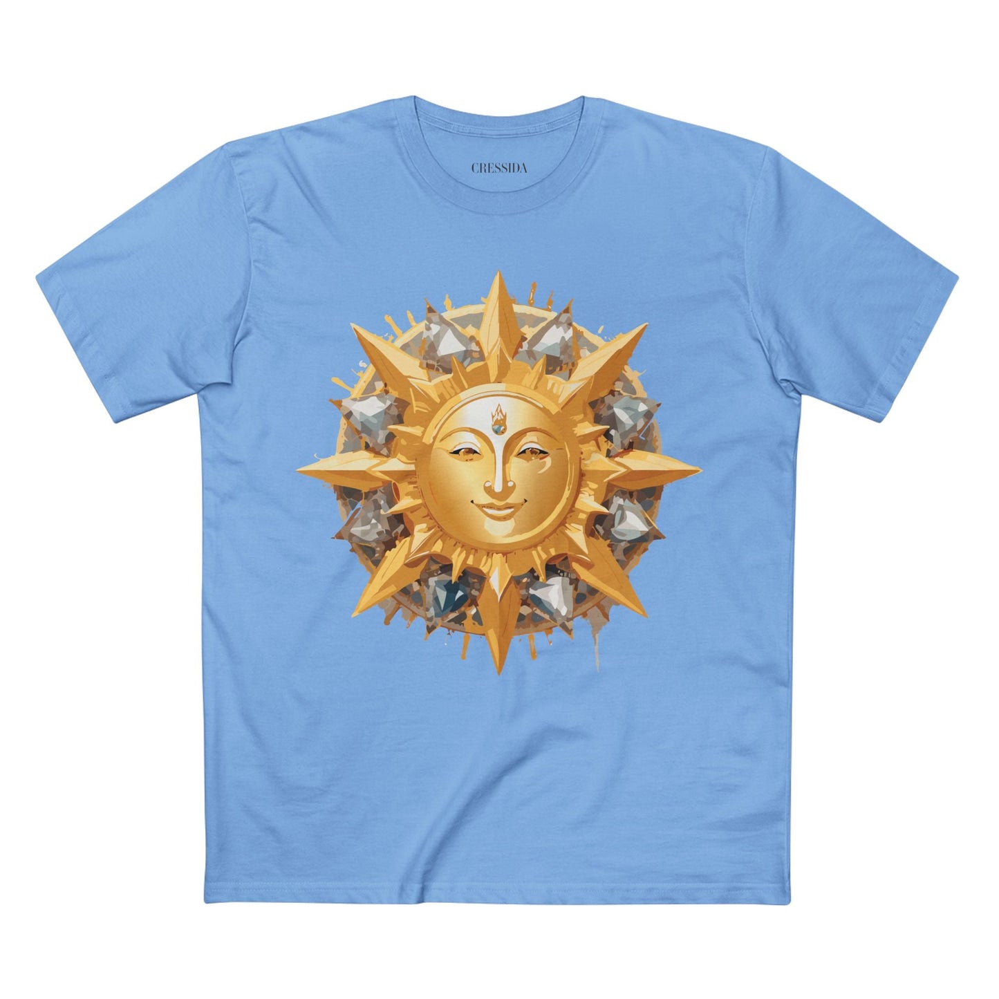 Gold Sun Graphic Unisex 100 Cotton T-Shirt with Golden Art Design 14