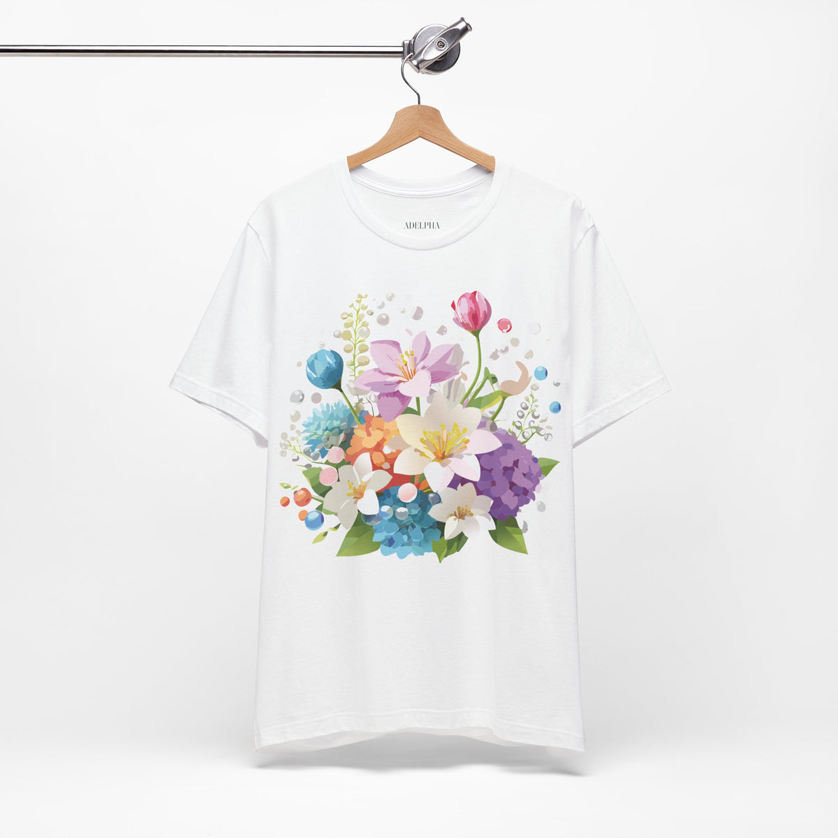 Floral Graphic Tee Shirt - Bella+Canvas Unisex 100 Cotton 20