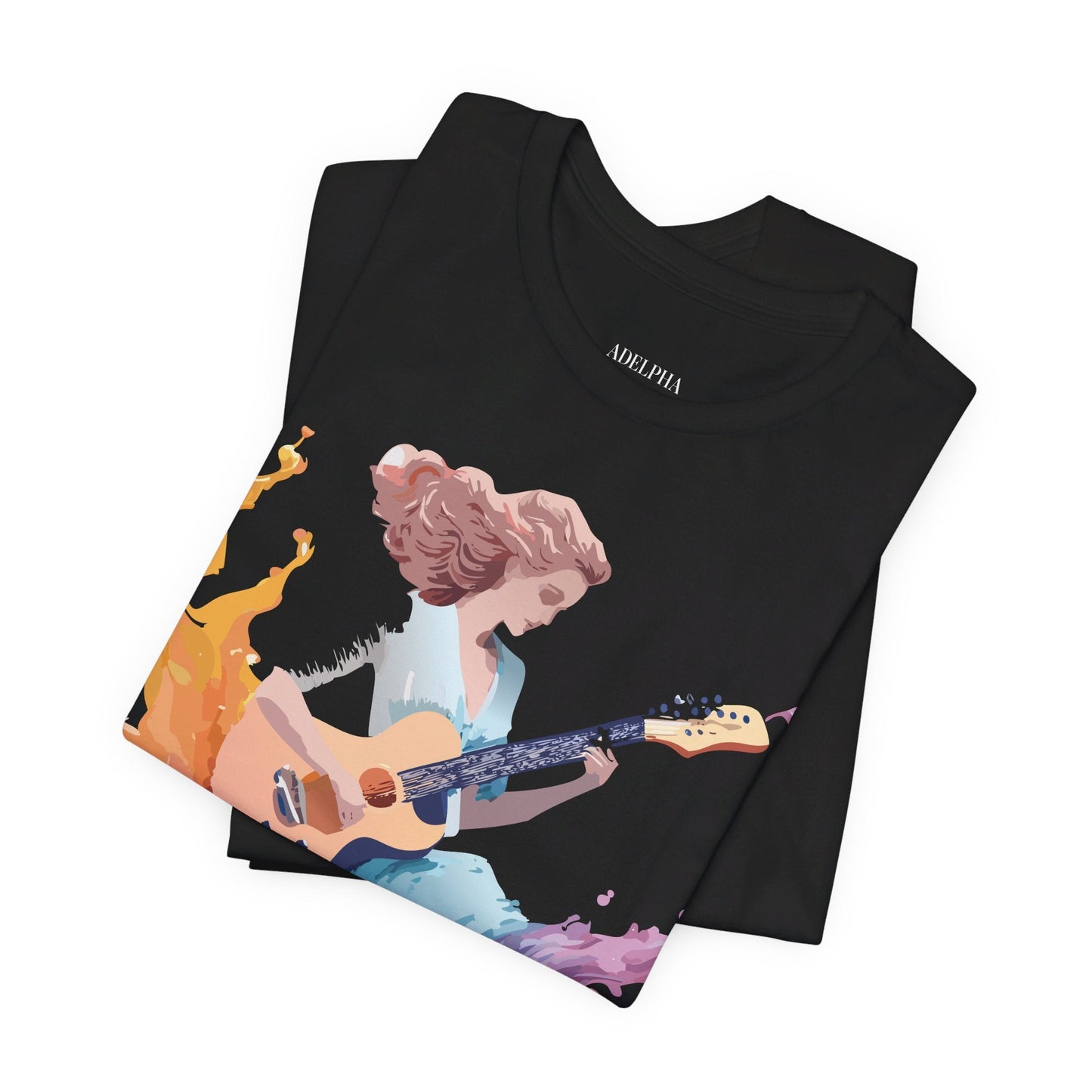Adelpha Music Graphic Tee Unisex Vintage Inspired Art Design Short Sleeve T Shirt