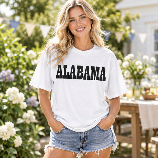 Alabama State Travel Tourist Graphic Tee Unisex 100 Cotton Comfort Colors T-Shirt c2