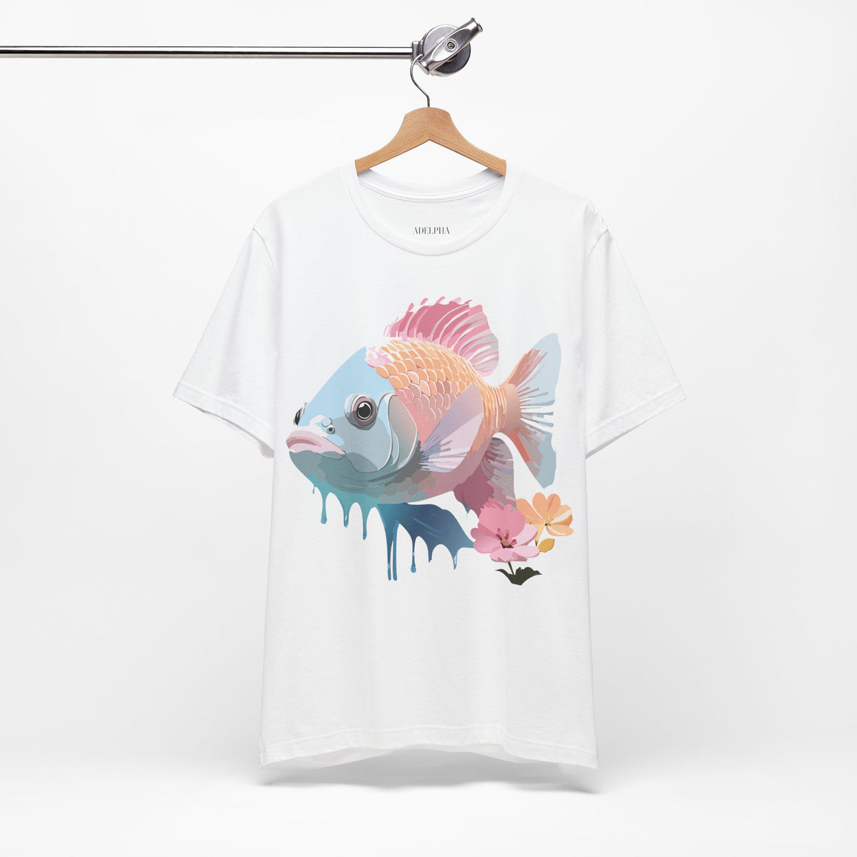 Fish Graphic Design Tee Bella+Canvas Unisex 100 Cotton Tee Shirt a105