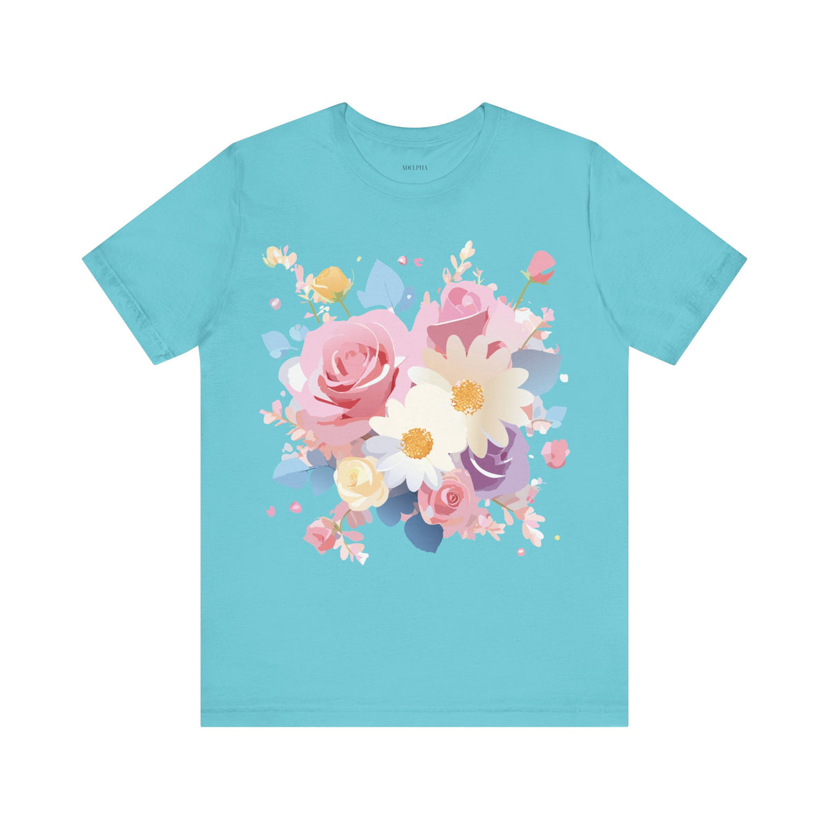 Floral Graphic Tee Shirt - Bella+Canvas Unisex 100 Cotton 4