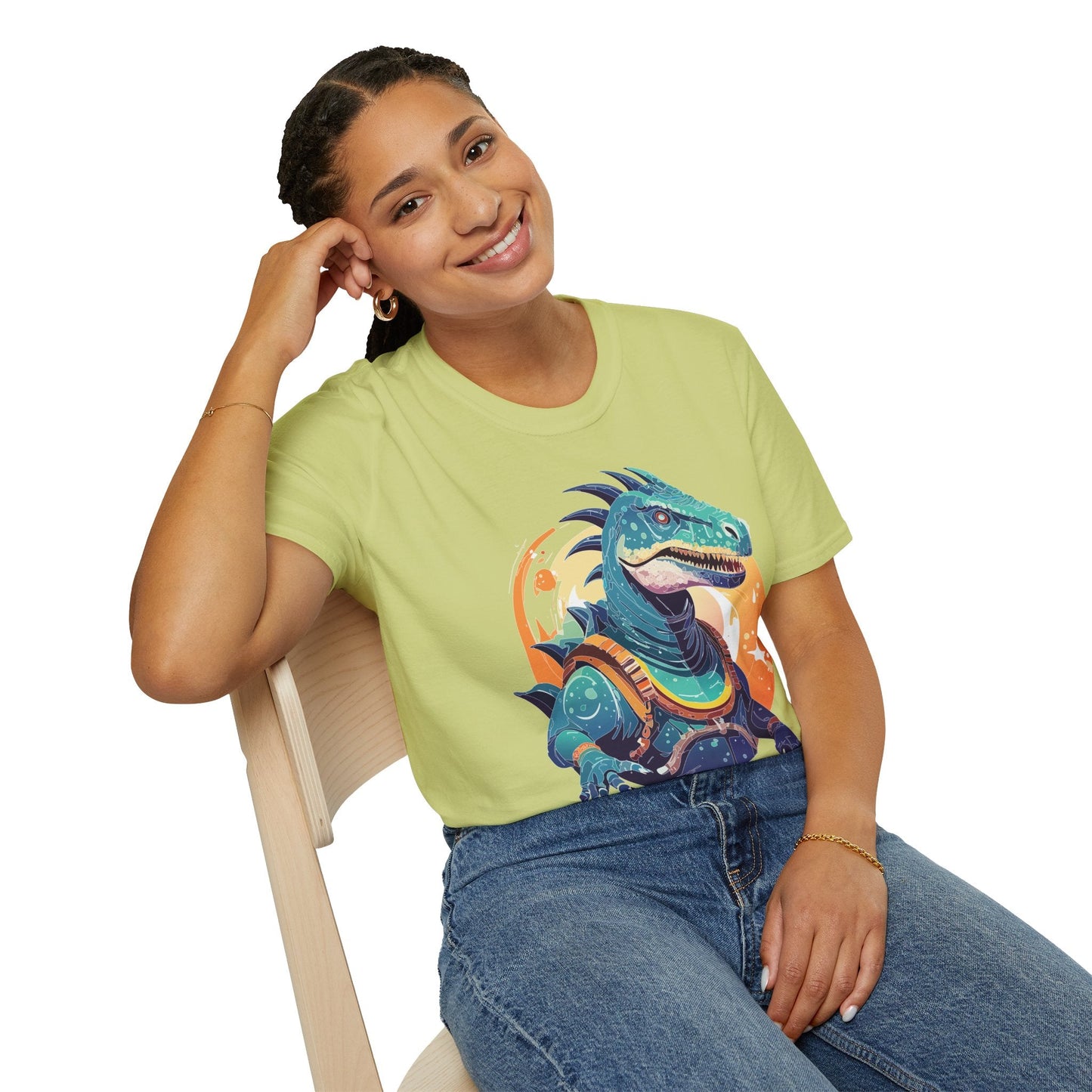 Alien Graphic Unisex Cotton Softstyle UFO Artwork Tee 17