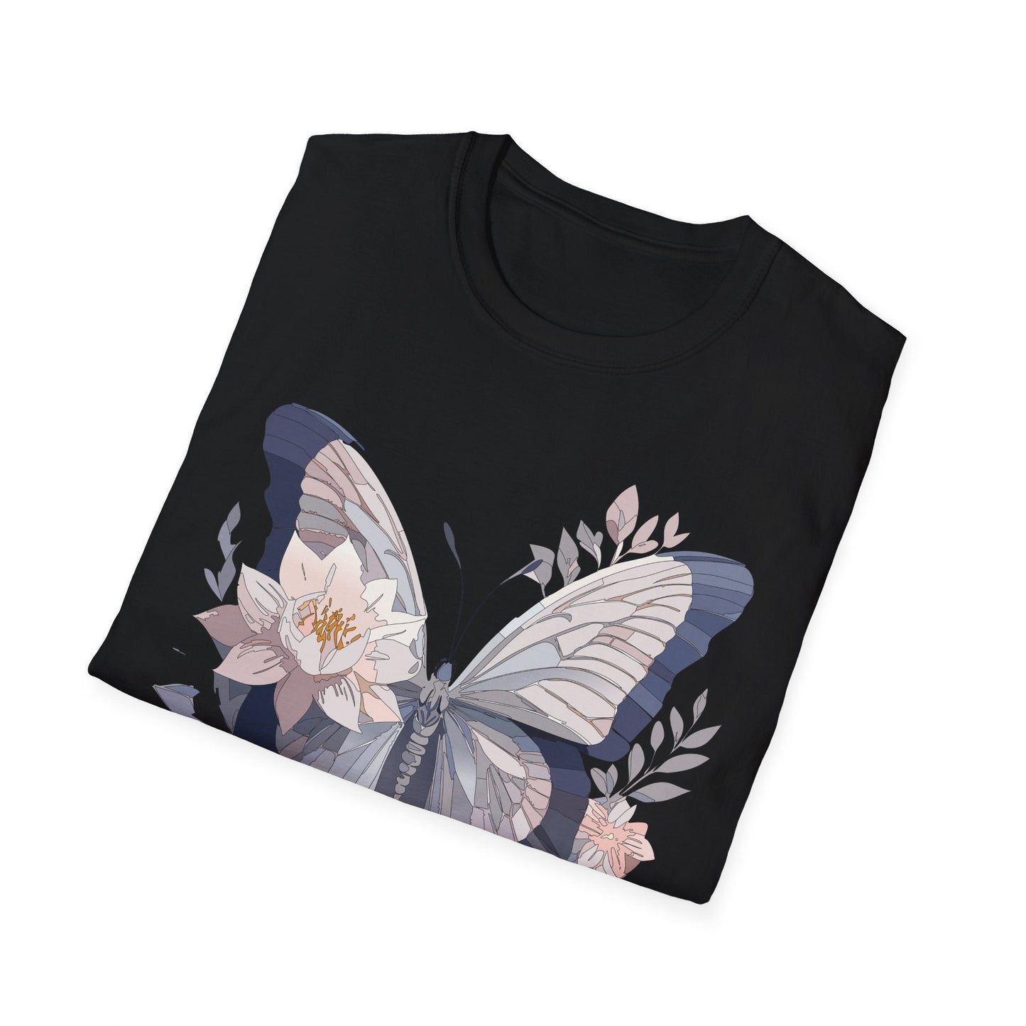 Butterfly T Shirt Unisex Monarch Print Softstyle Cotton Tee for Everyday Comfort