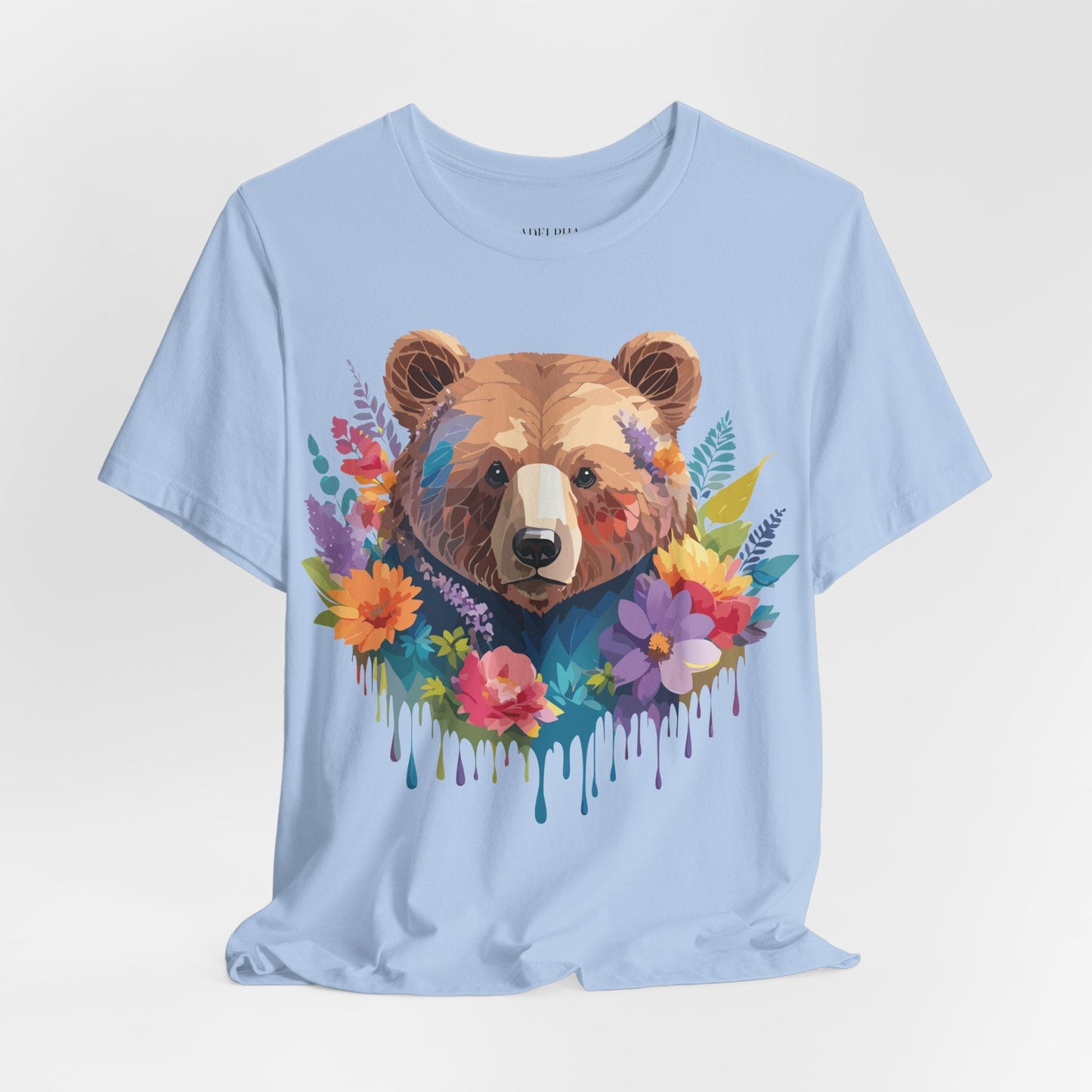 Bear Graphic Unisex 100 Cotton Short Sleeve Art Design Vintage T-Shirt 3