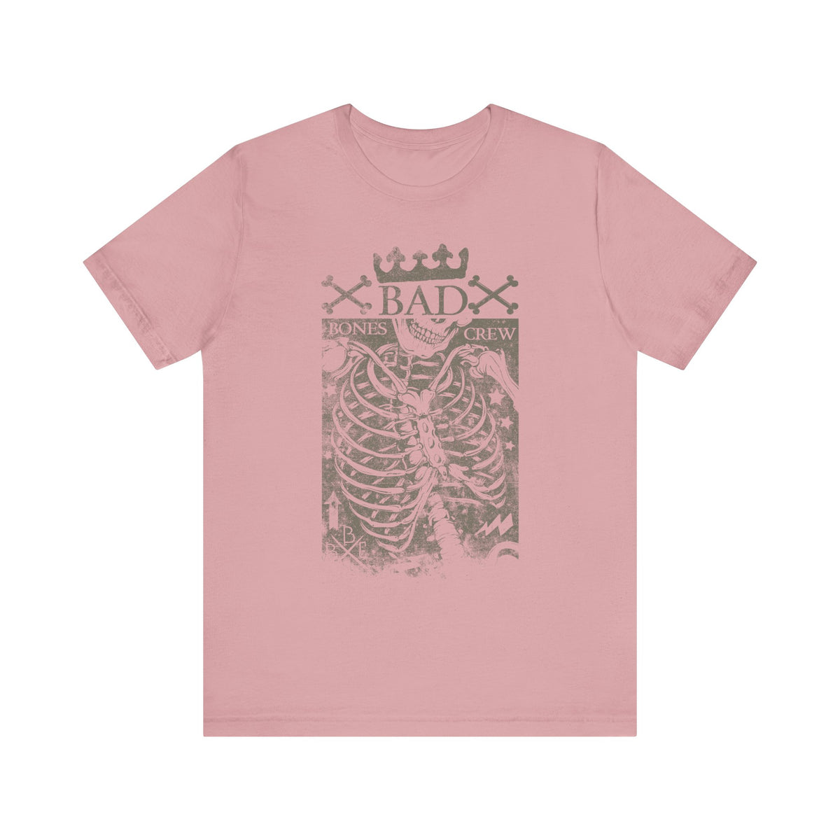 Skeleton Ribcage Tee Bones Crew Graphic Unisex Cotton Shirt A-10