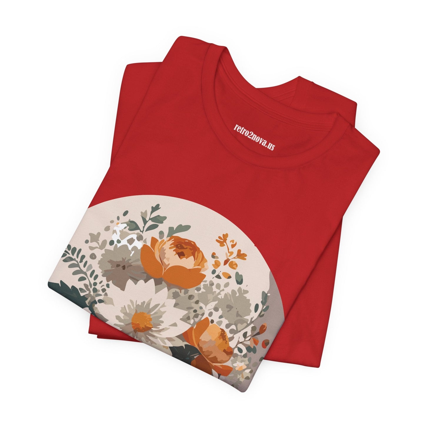 Floral Shirt Unisex Floral Print Jersey Tee Lightweight Breathable From Flowers Collection