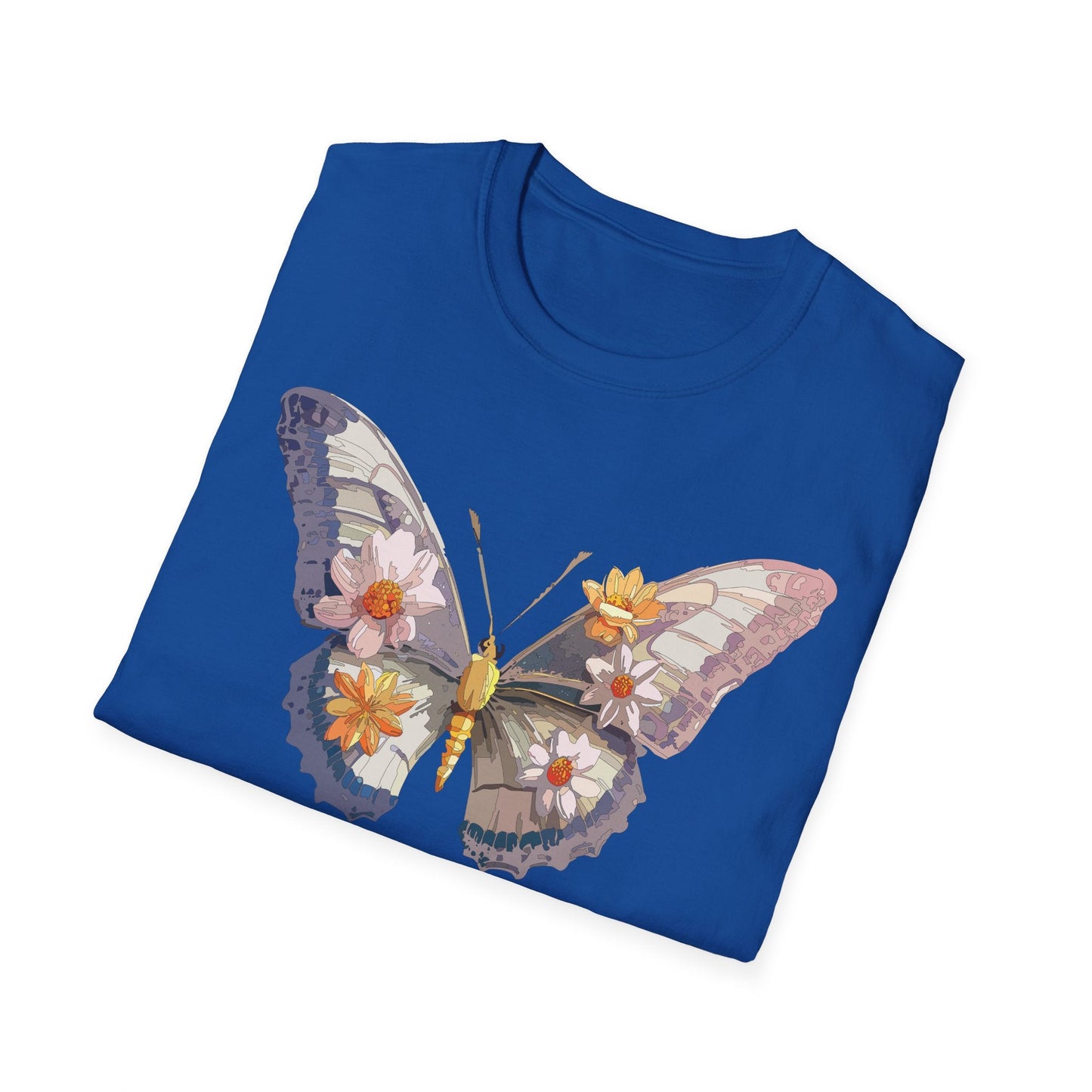 Butterfly Shirt Unisex Short Sleeve Tee Monarch Butterfly Design Gildan Softstyle 64000
