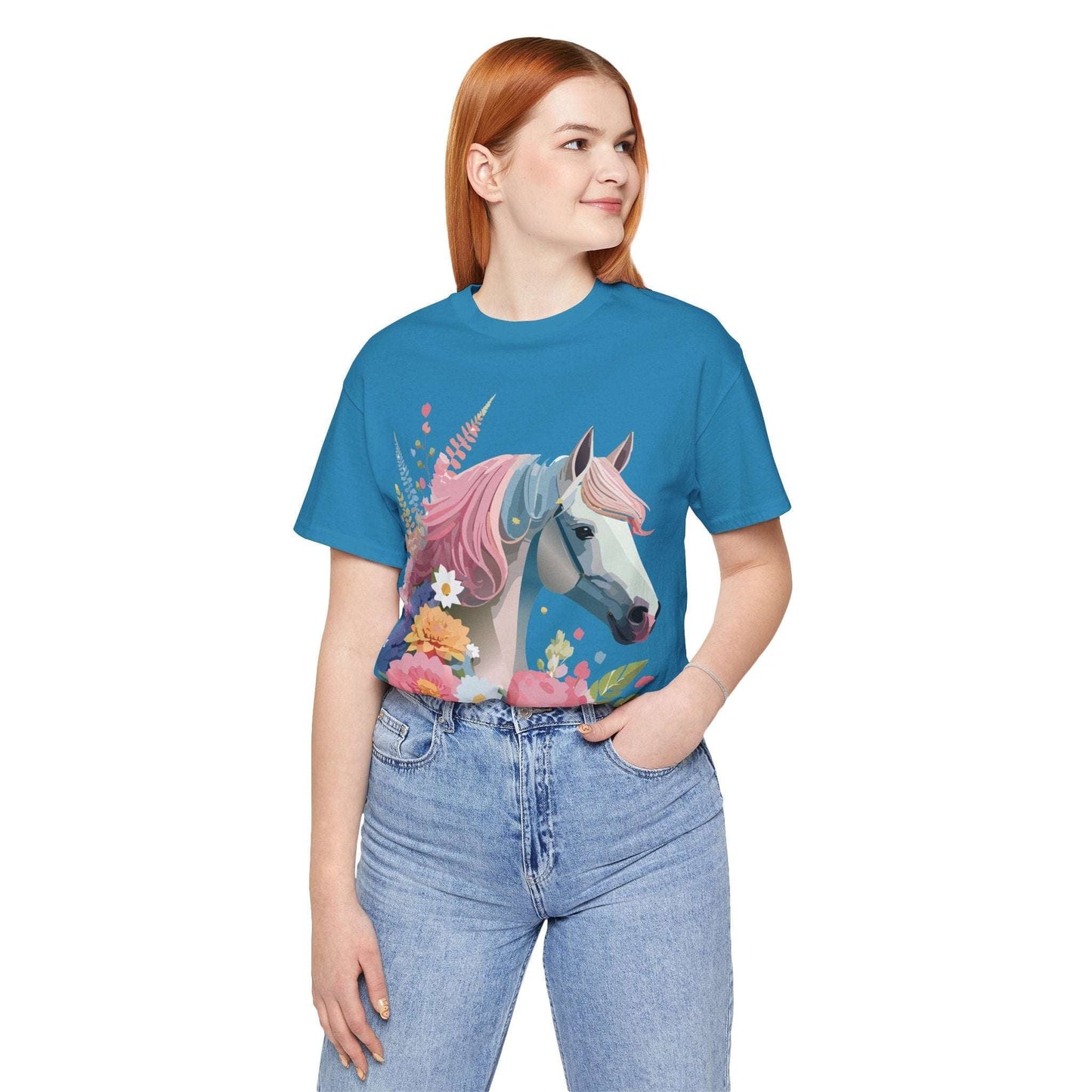 Horse Graphic Unisex 100 Cotton Vintage Animal Art T-Shirt 3