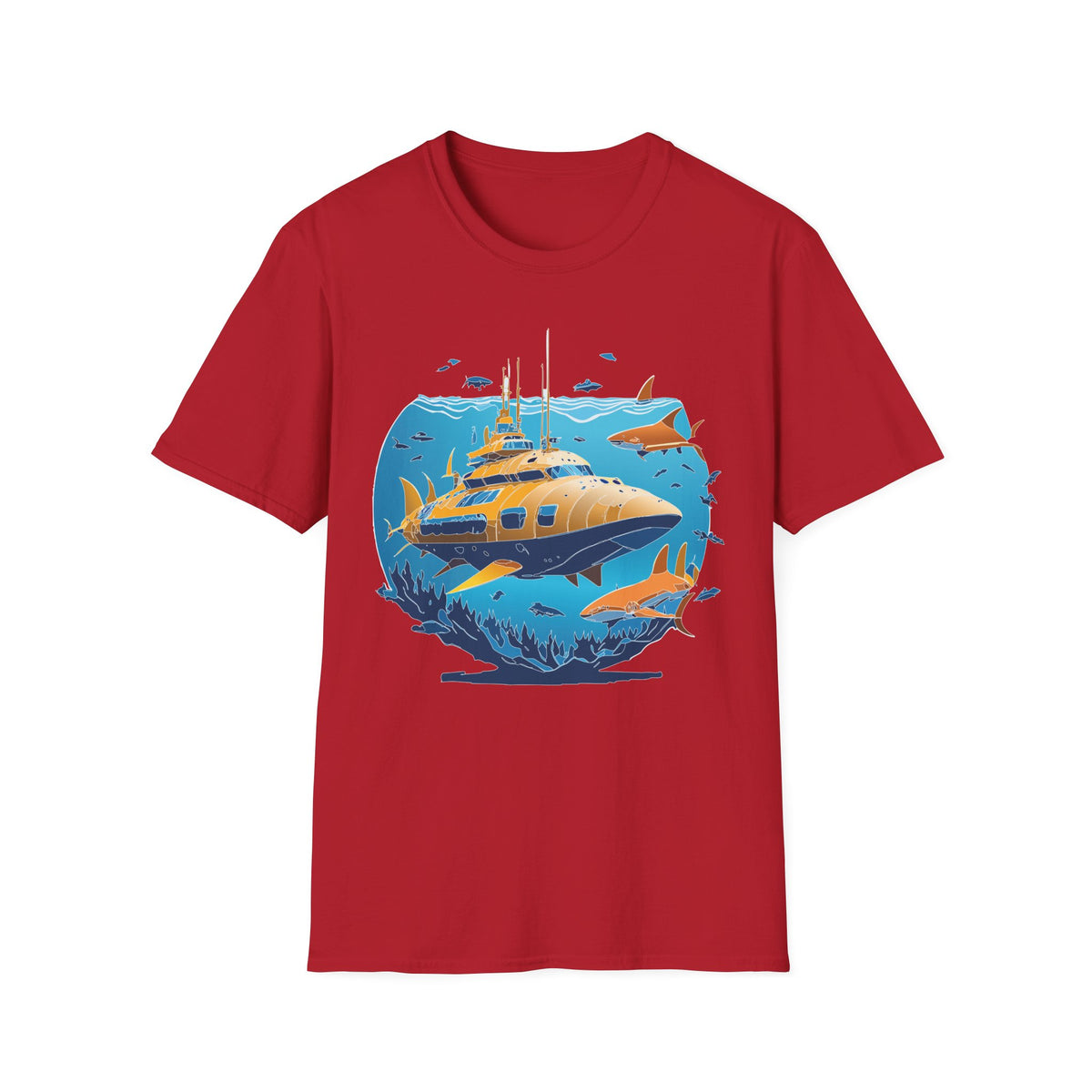 Ocean U boat Graphic Tee Gildan Unisex 100 Cotton Tee Shirt h40
