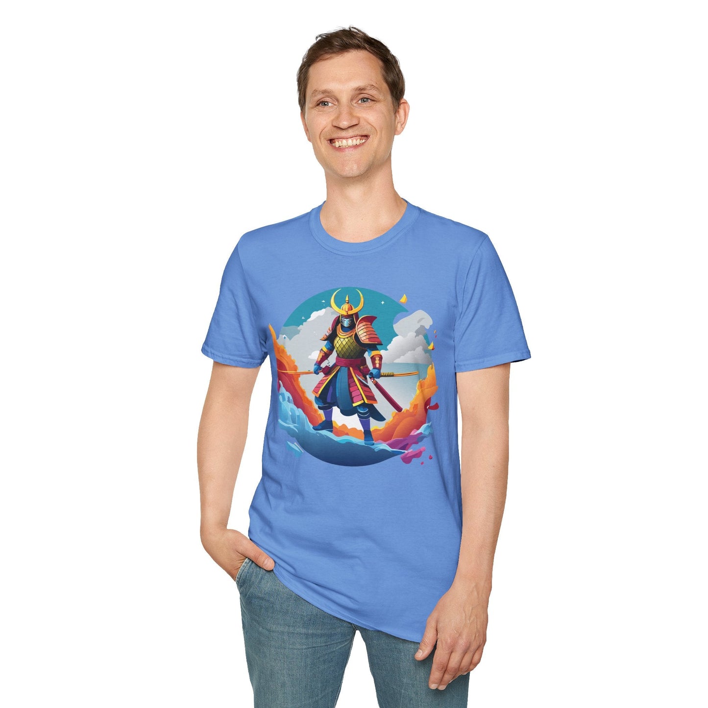 Samurai Shirt Unisex Gildan Softstyle 64000 Tee 100 Percent Ring Spun Cotton Lightweight