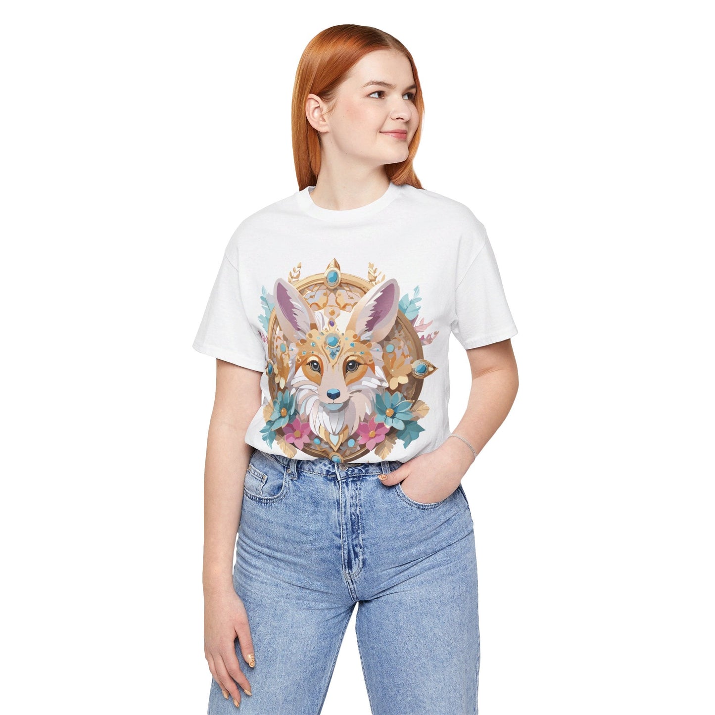 Adelpha Medallion Graphic Tee Unisex Short Sleeve Vintage Inspired Art Design Shirt