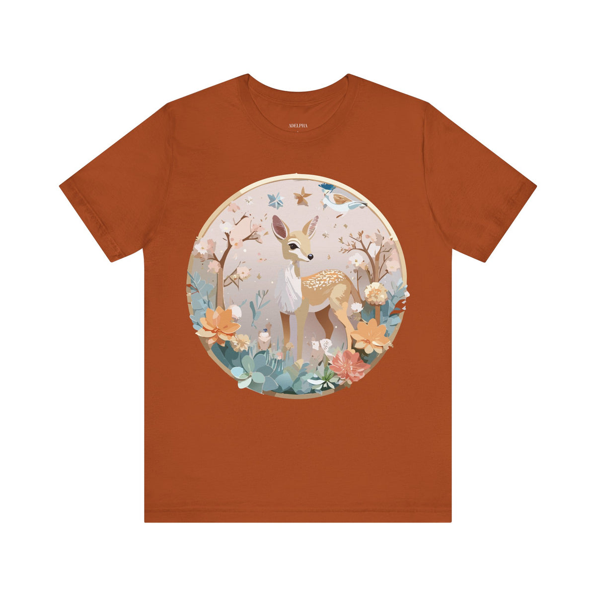 Medallion Graphic Unisex Cotton Bella+Canvas Tee with Art Design d76