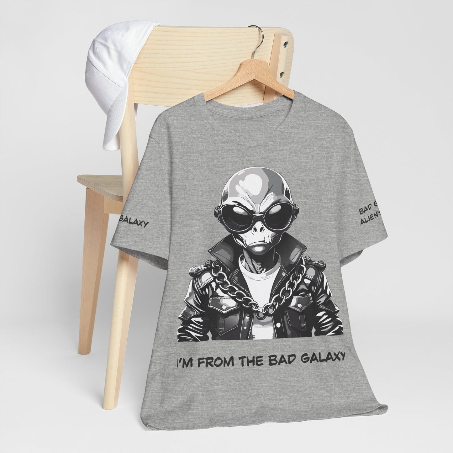 Bad Galaxy Alien Tee Shirt Made To Order 100 Percent Cotton Lightweight Eco Friendly Inks