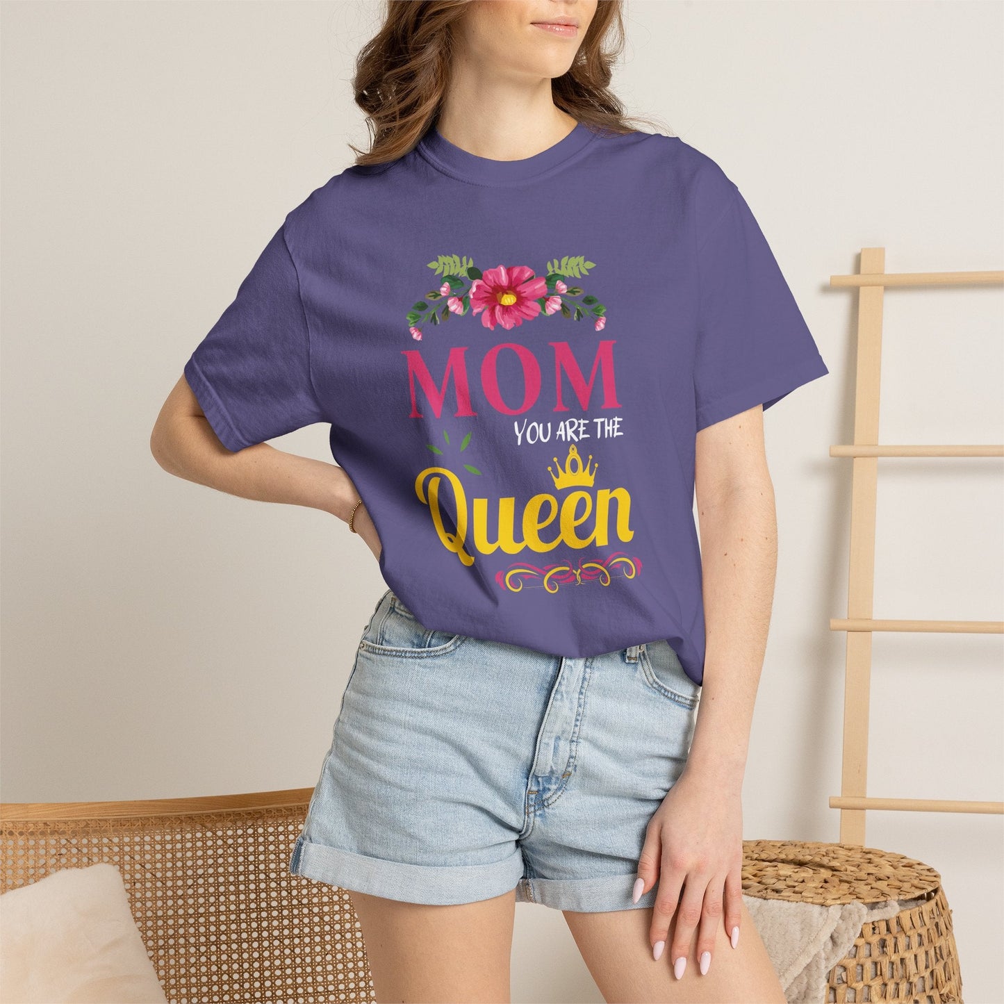 Mom T-shirt Mother's Day Mama Tee Unisex Comfort Colors Garment-Dyed Cotton h13