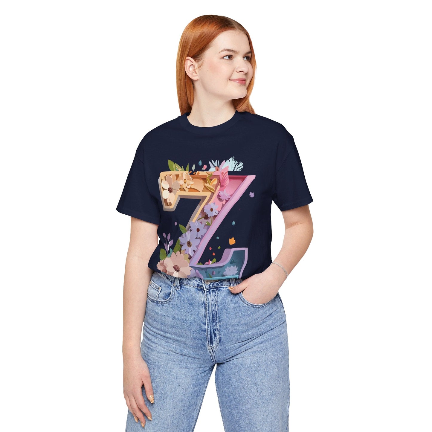 Letter Z Shirt Unisex Graphic Tee Adelpha Vintage Inspired Artwork Short Sleeve Jersey