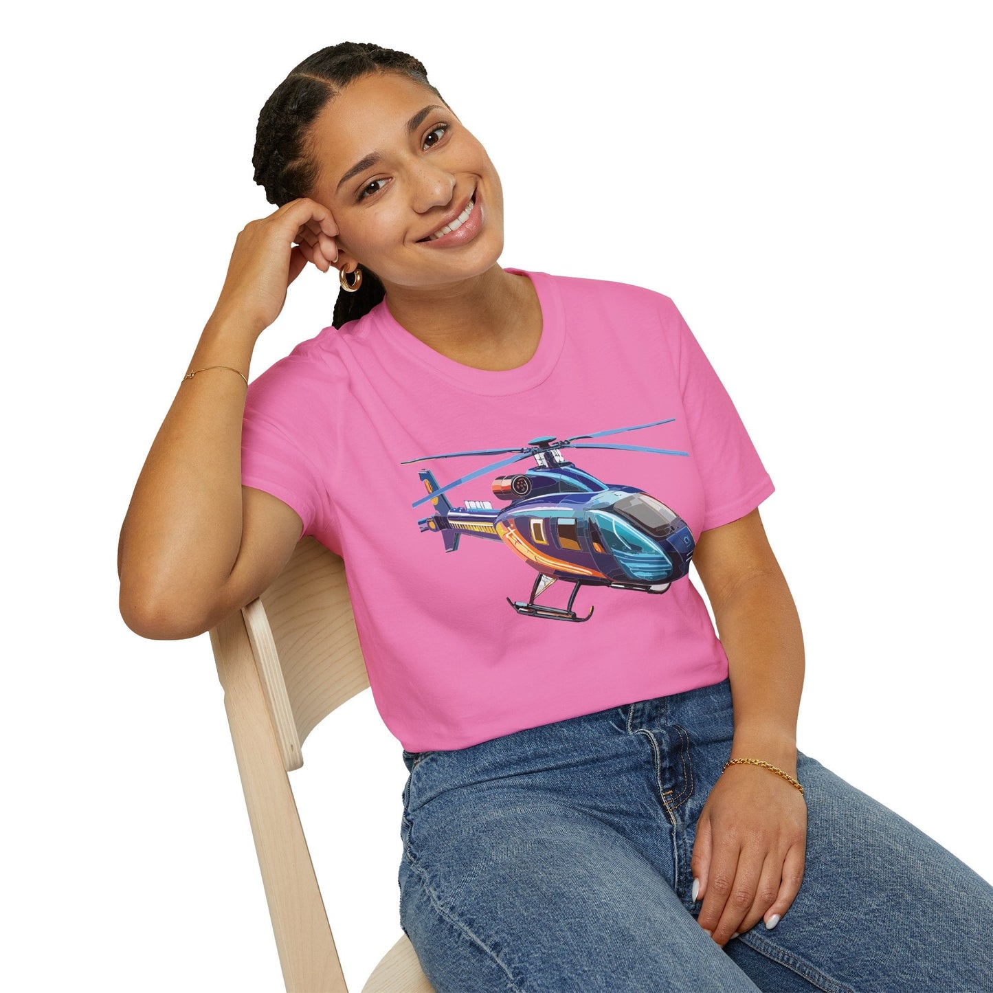 Chopper Helicopter Shirt Unisex T Shirt Softstyle 100 Percent Cotton Comfort Wear