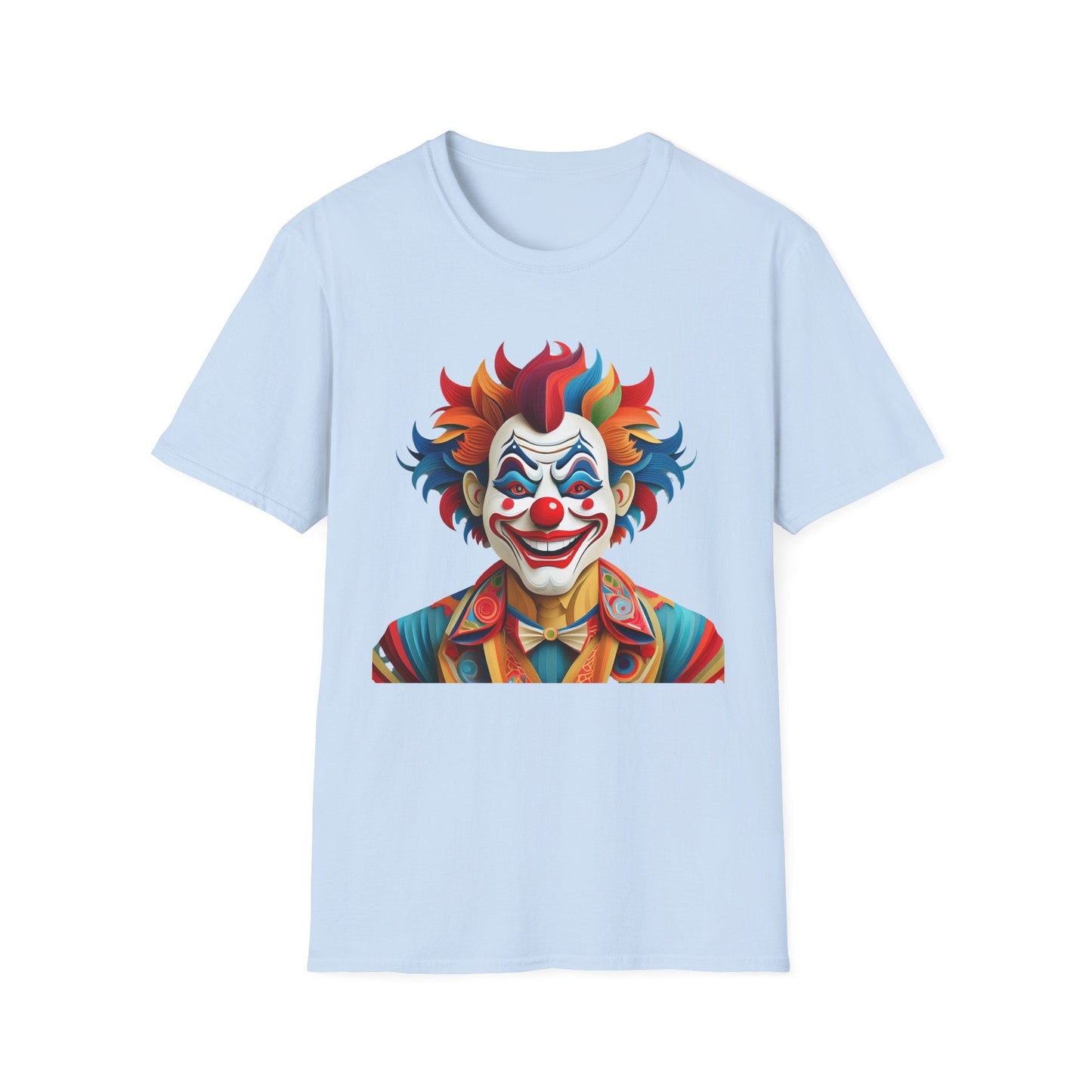 Clown Shirt, T Shirt with Clown, Funny Man Shirt, Tee Shirt with Funny Man, Circus Shirt, Shirt with Circus, Scary Man Shirt, Shirt with Scary Man