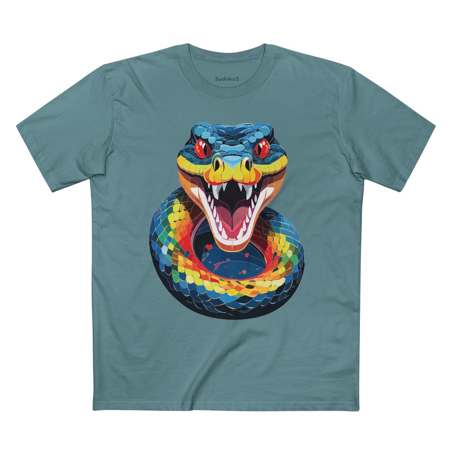 Snake Graphic Unisex 100 Cotton Staple Tee with Animal Design Artwork 1