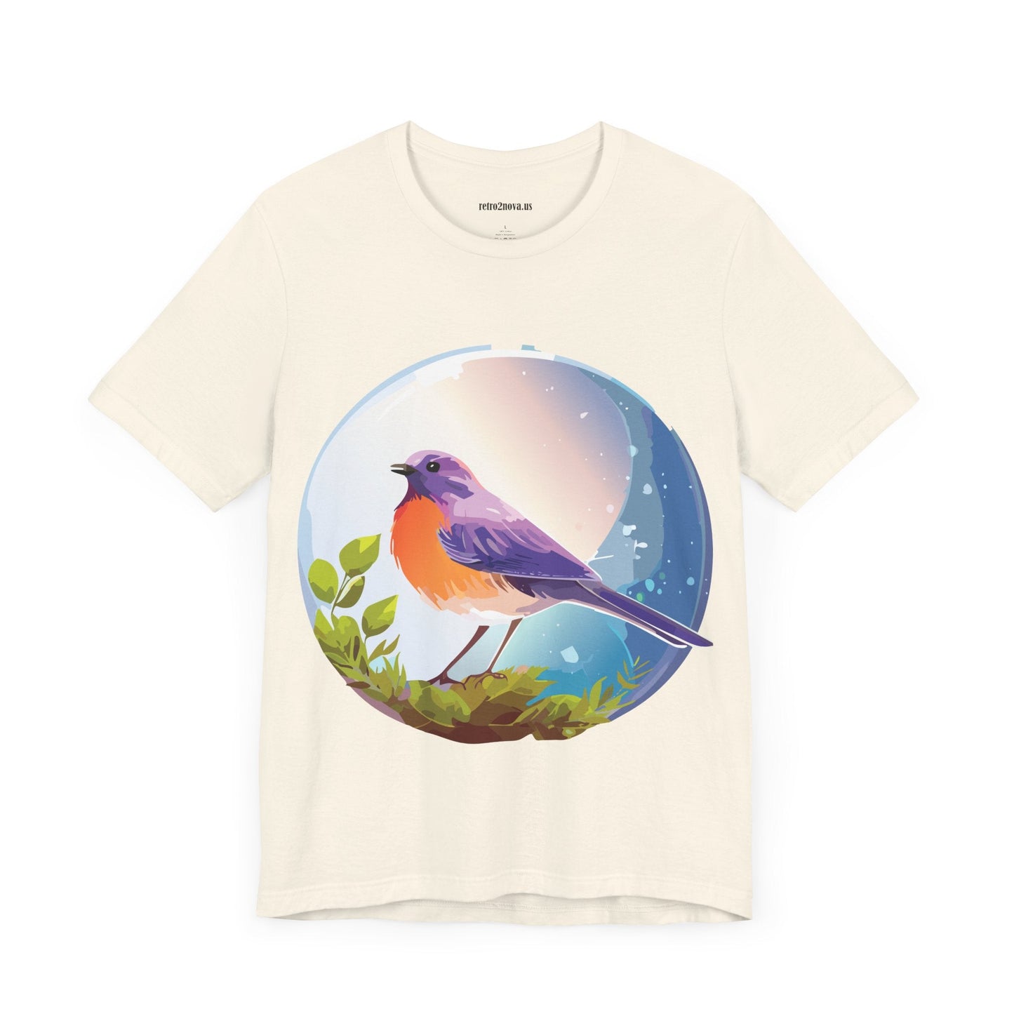 Unisex Animals And Bird Shirt Graphic Cotton T Shirt With Original Retro2Nova Art Premium Short Sleeve Tee