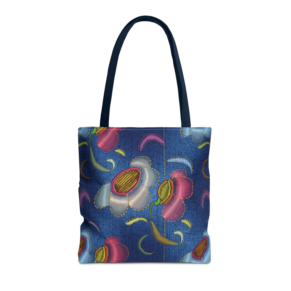 Denim Fabric Imitation Print Unisex Canvas Bag Poly Spun 3 Sizes Tote Bag 165