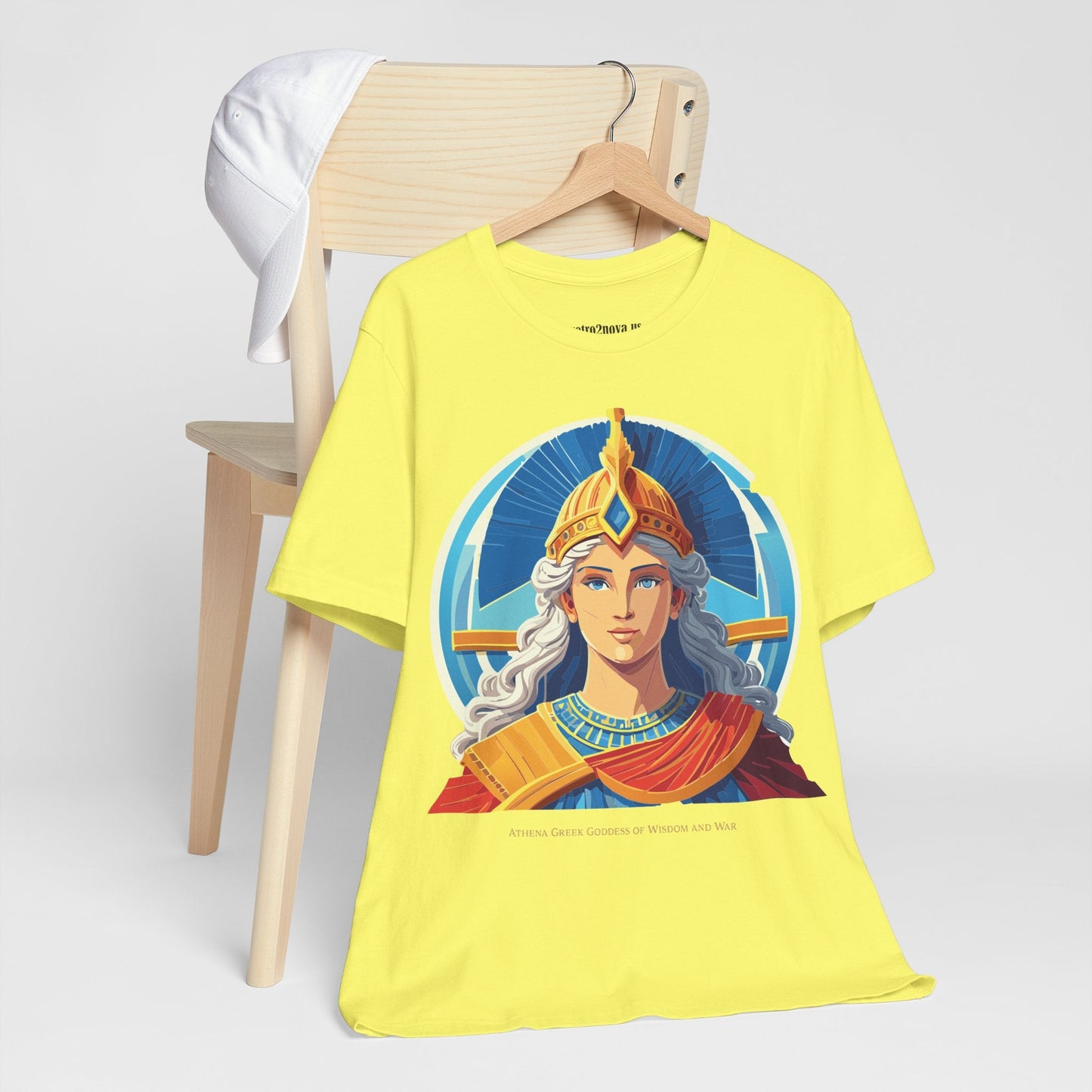 Athena Goddess Graphic Cotton T Shirt Unisex Tee by Retro2Nova Original Art Vintage Inspired