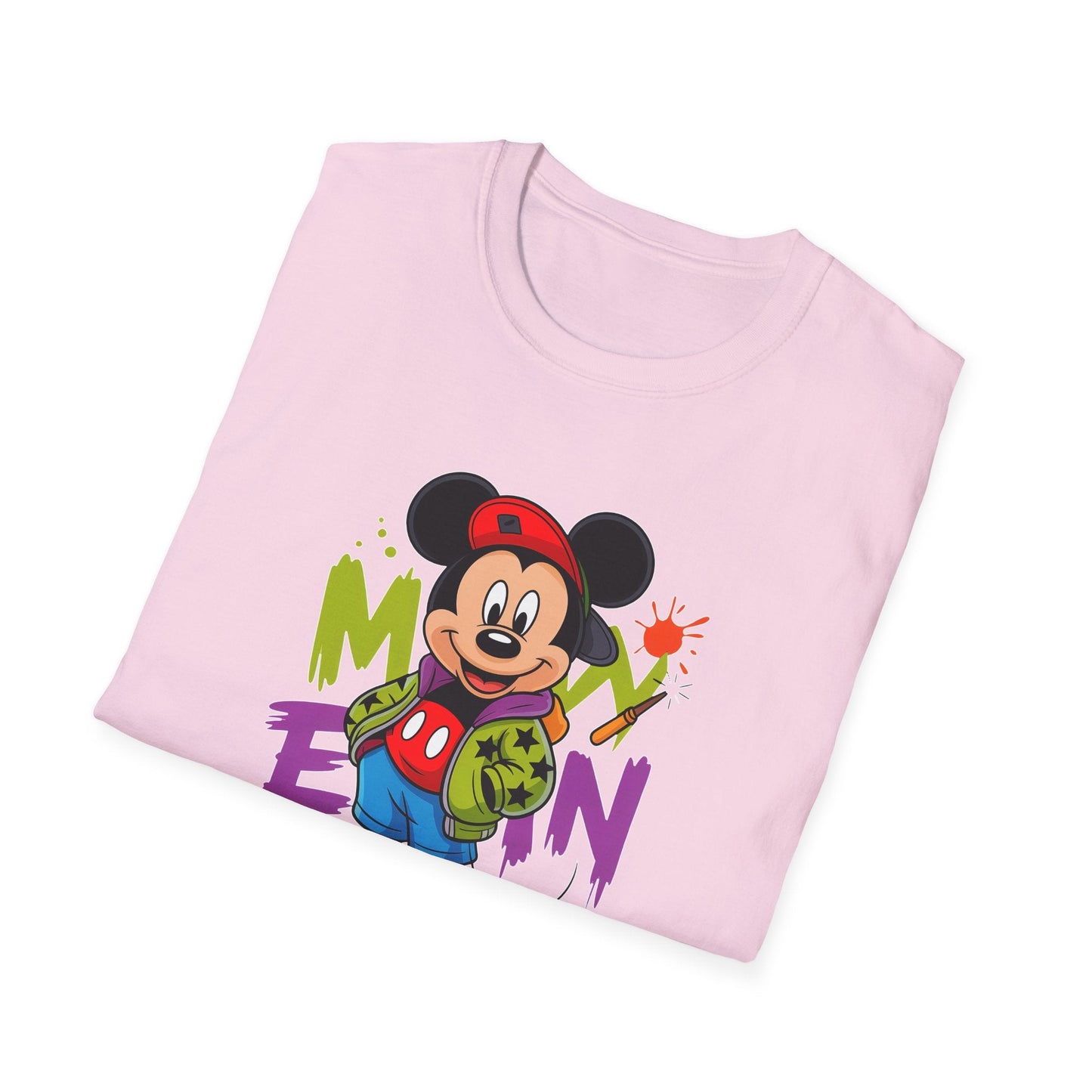 Unisex Cartoon T Shirt With Animals Animation Tee Premium Softstyle Gildan 64000