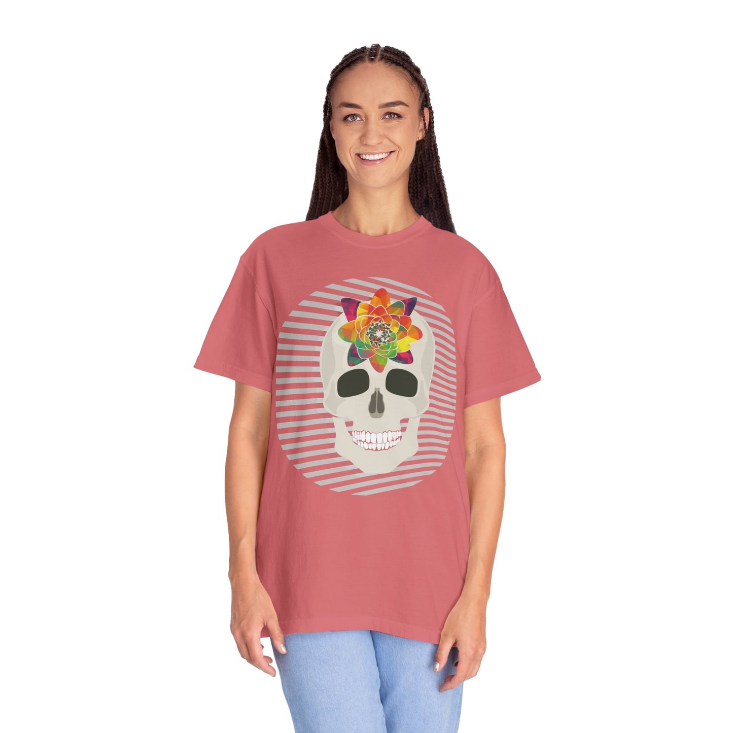 Unisex Cotton Tee Shirt with Skull