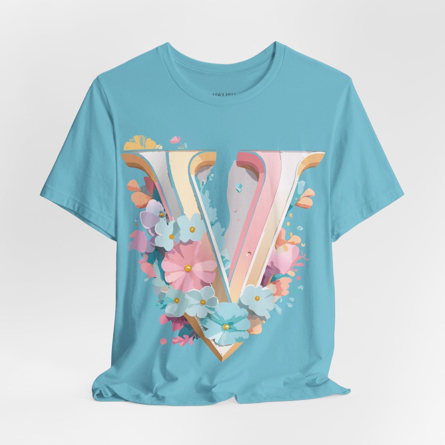 Adelpha Letter V Shirt Graphic Tee Unisex Jersey Short Sleeve Vintage Inspired Design