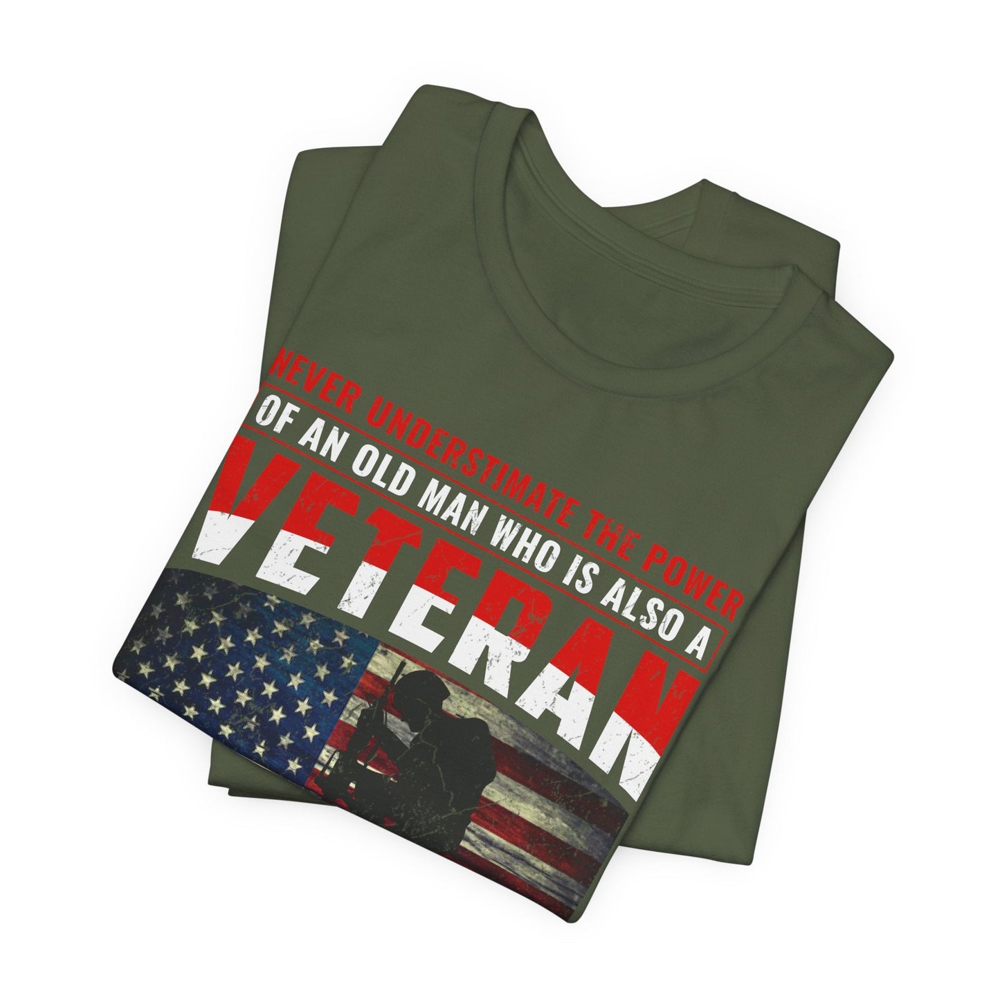 Army Veteran Patriotic Graphic Design Unisex Cotton T-Shirt v32