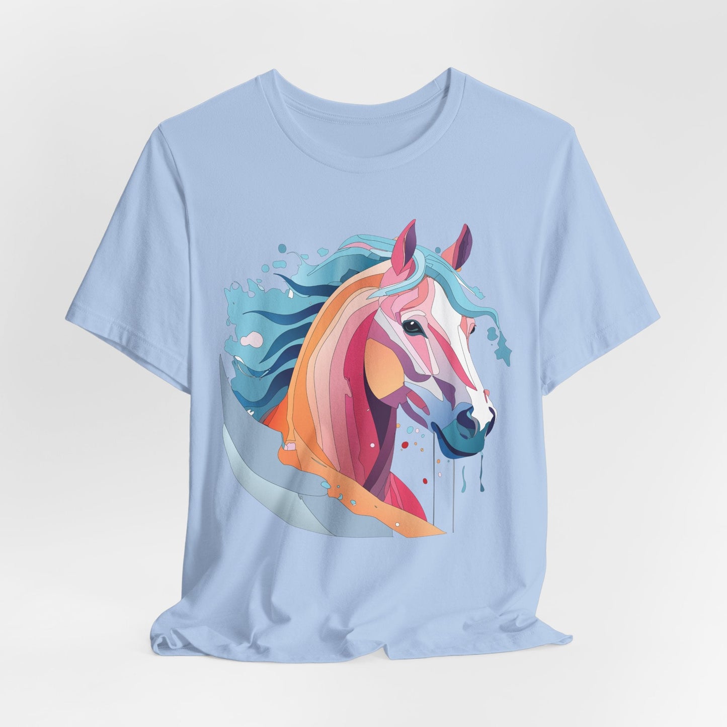 Unisex Animal Tee Shirt With Art Design Wild Animals Short Sleeve Premium Comfort Fit