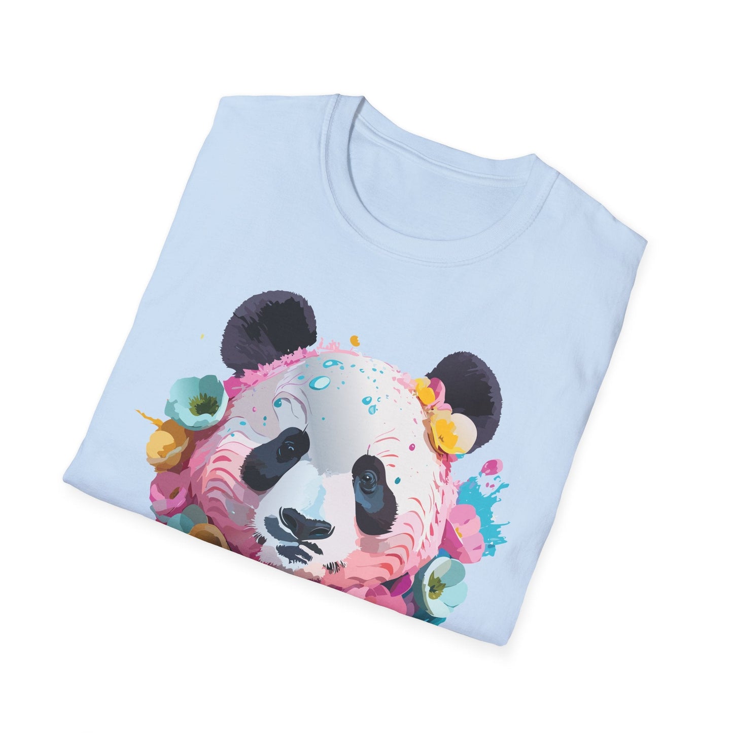 Panda Shirt Unisex T Shirt Graphic Tee Animal Print Gildan Softstyle 64000 100 Percent Cotton