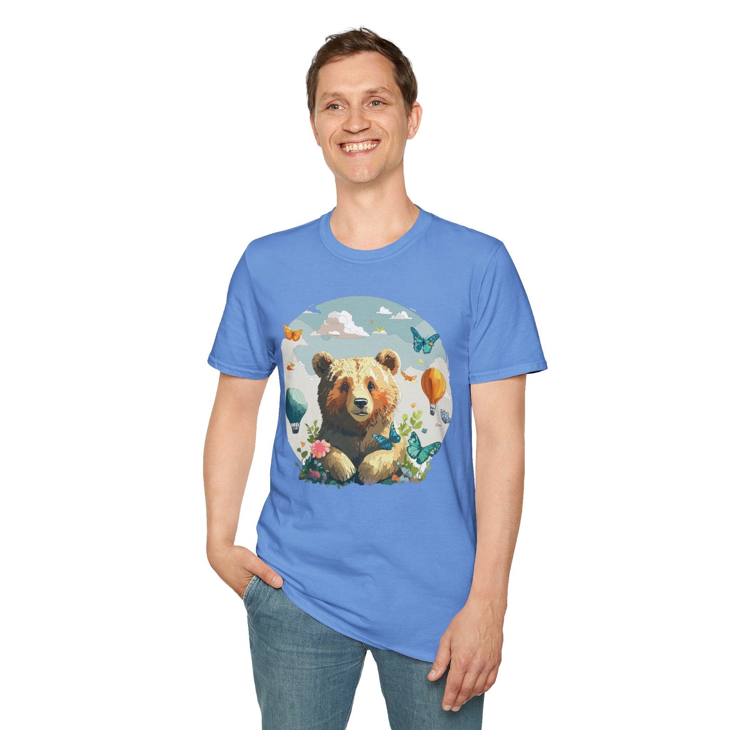 Bear T Shirt Unisex Teddy Bear Tee Softstyle 64000 Breathable Everyday Wear For All Ages