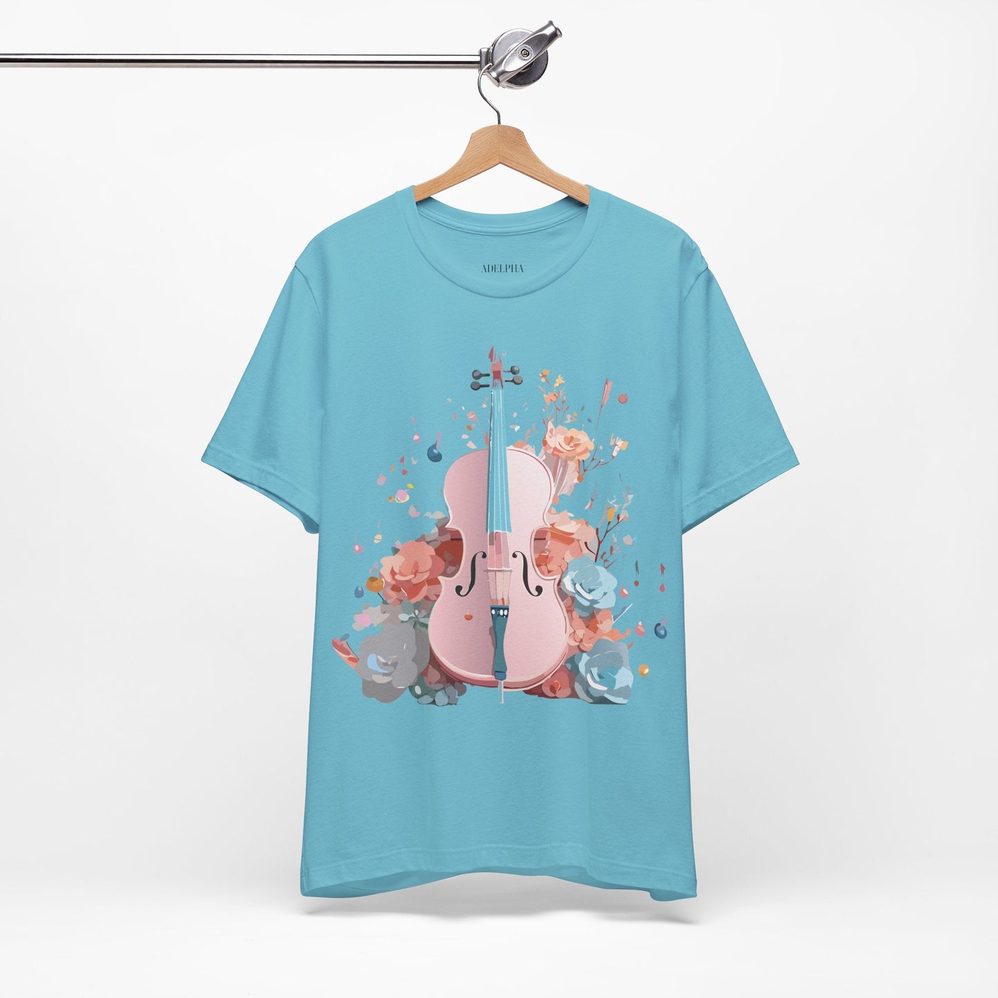 Music Graphic Unisex 100 Cotton Vintage Art with Musical Elements Tee 12