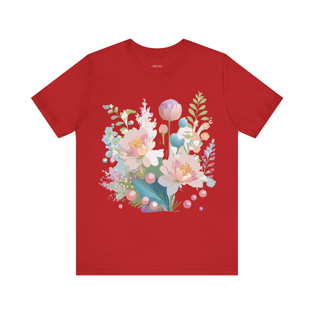 Floral Graphic Tee Shirt - Bella+Canvas Unisex 100 Cotton 24