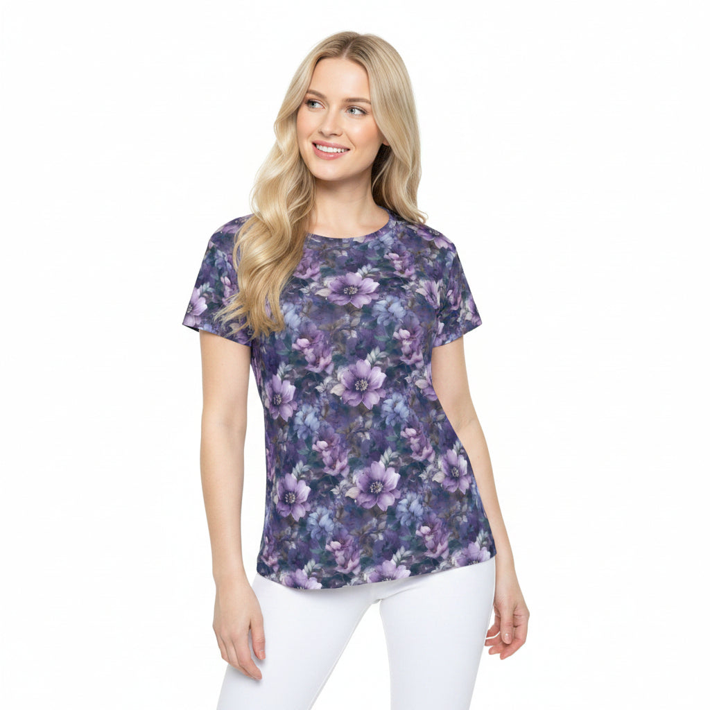 Women Poly Shirt with Floral Print F330