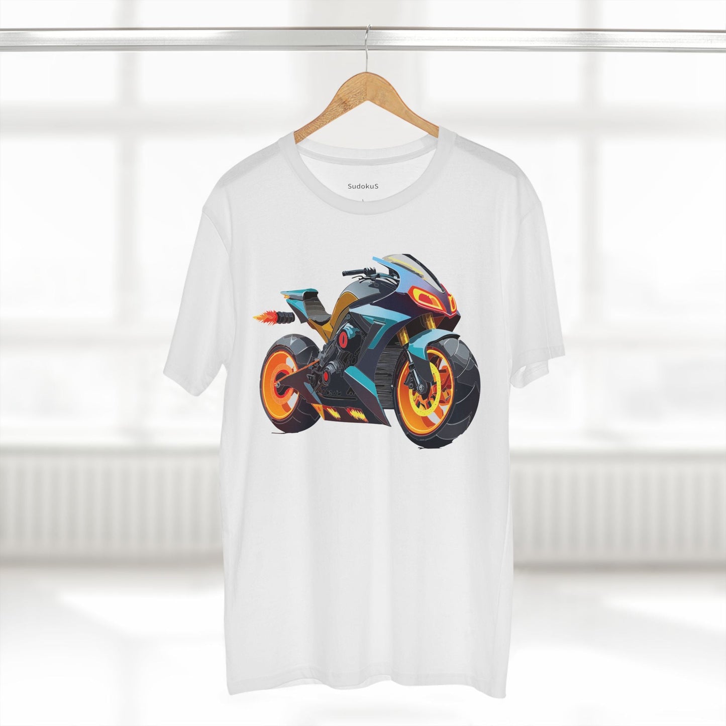 Moto Bike Graphic Unisex 100 Cotton Staple Tee 22